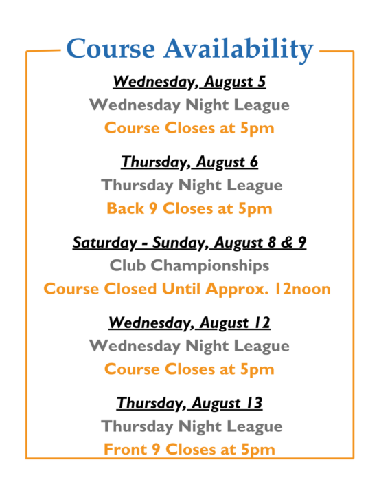 Course Availability 20260805
